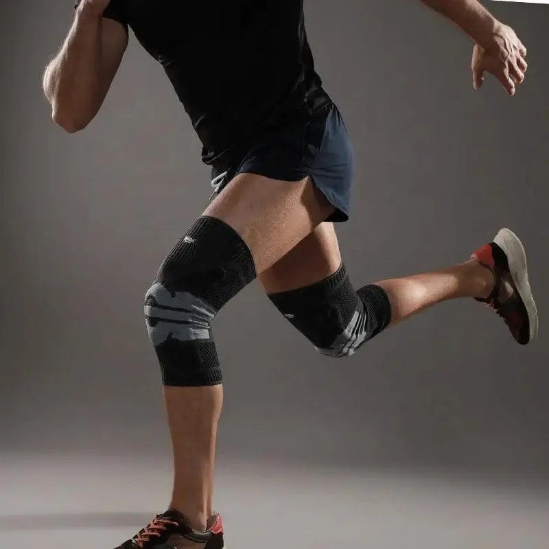 Pro Knee Compression Sleeve Braces with Side Stabilizers Patella Gel Pad for Gym