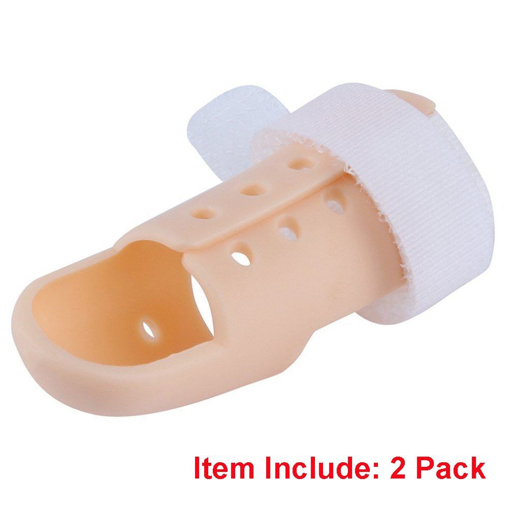 2x Plastic Mallet DIP Finger Support Brace Splint Joint Protection Injury – S…