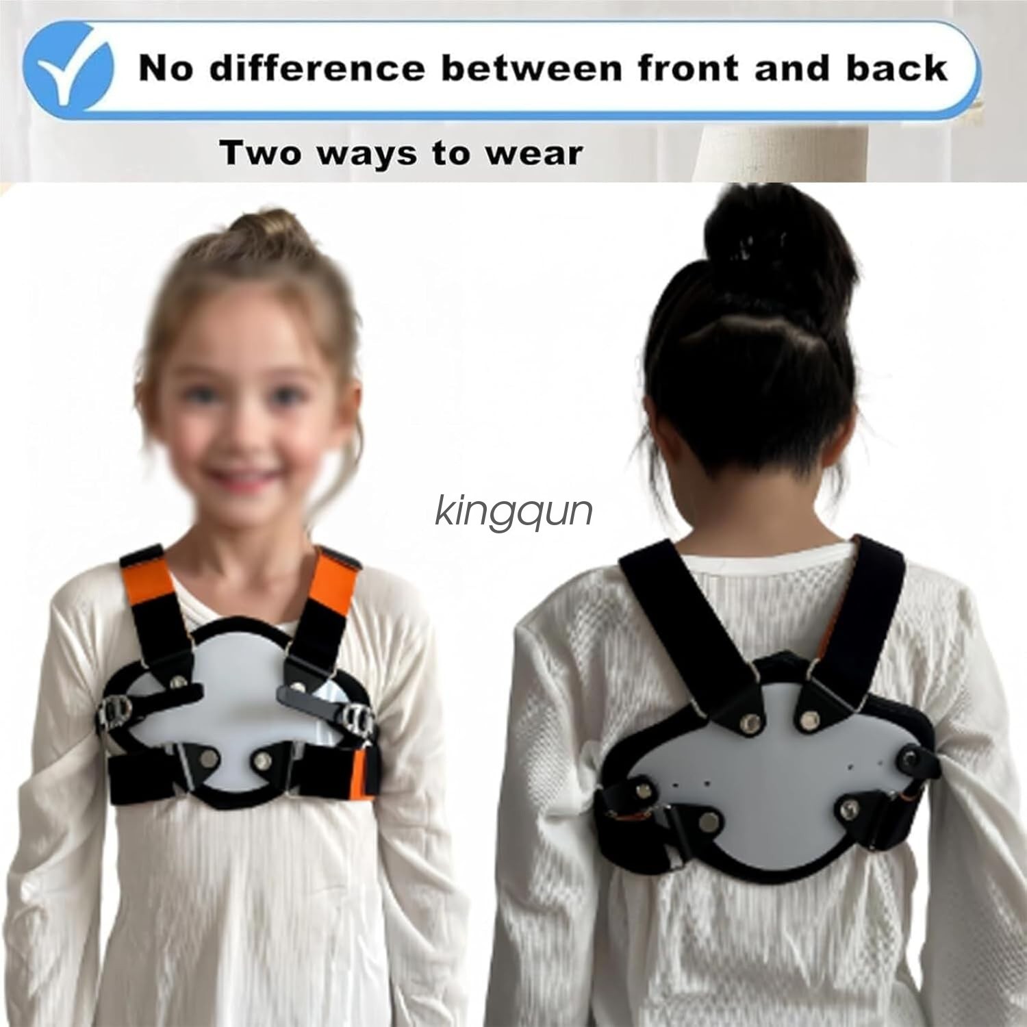 Upgraded Kids Pectus Carinatum Chest Brace Adjustable Support with Extra Straps