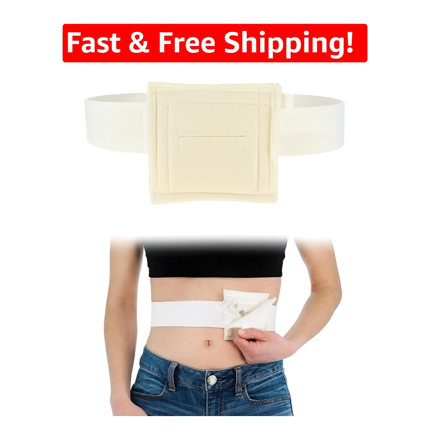 Secure and Discreet Feeding Tube Holder with Adjustable Design – 45-60 in Waist
