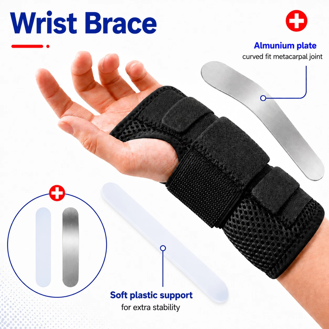 Carpal Tunnel Wrist Brace & Compression Glove Hand Splint Arthritis Pain Relief