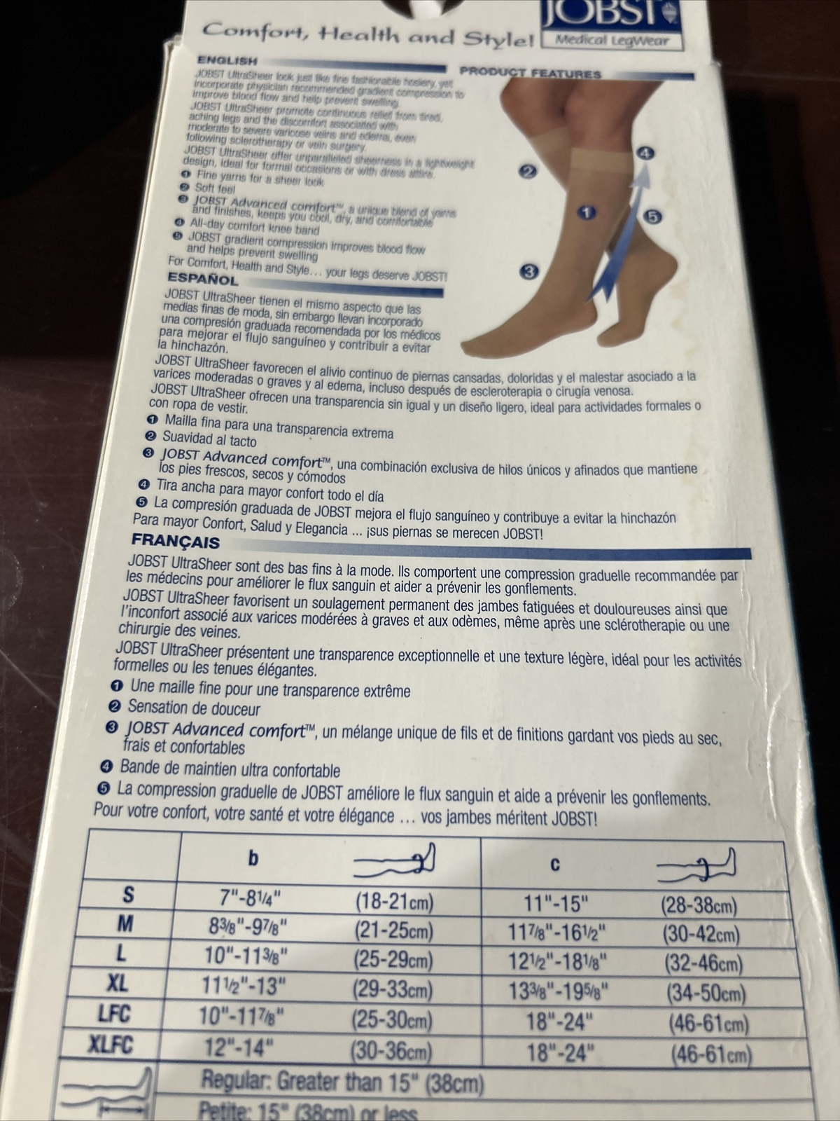 JOBST SupportWear Large Mild Compression 8-15 mmHg Knee High Beige New