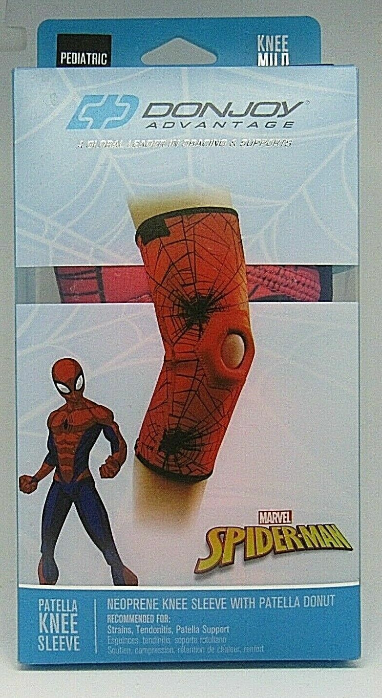 DONJOY ADVANTAGE MILD KNEE SLEEVE WITH PATELLA PEDIATRIC SPIDERMAN