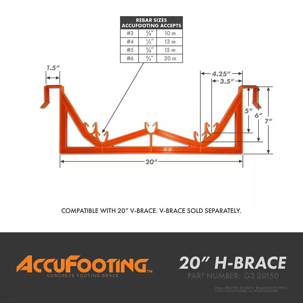 20 In. Footer Brace (36-Pack)