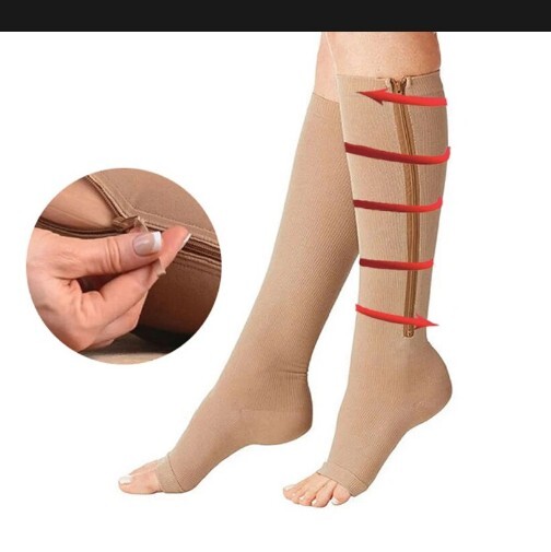 CALZE A COMPRESSIONE MEDICHE AL GINOCCHIO UNISEX UOMO DONNA CON O SENZA CERNIERA