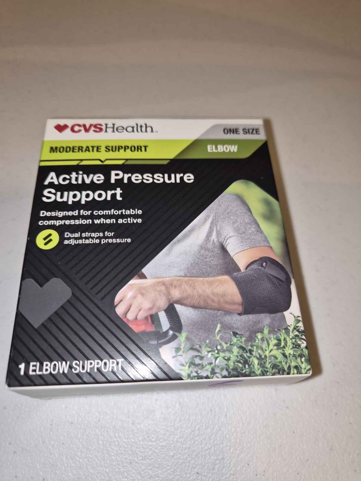 CVS Health Elbow Active Pressure Support MODERATE Support ONE SIZE Free Shipping