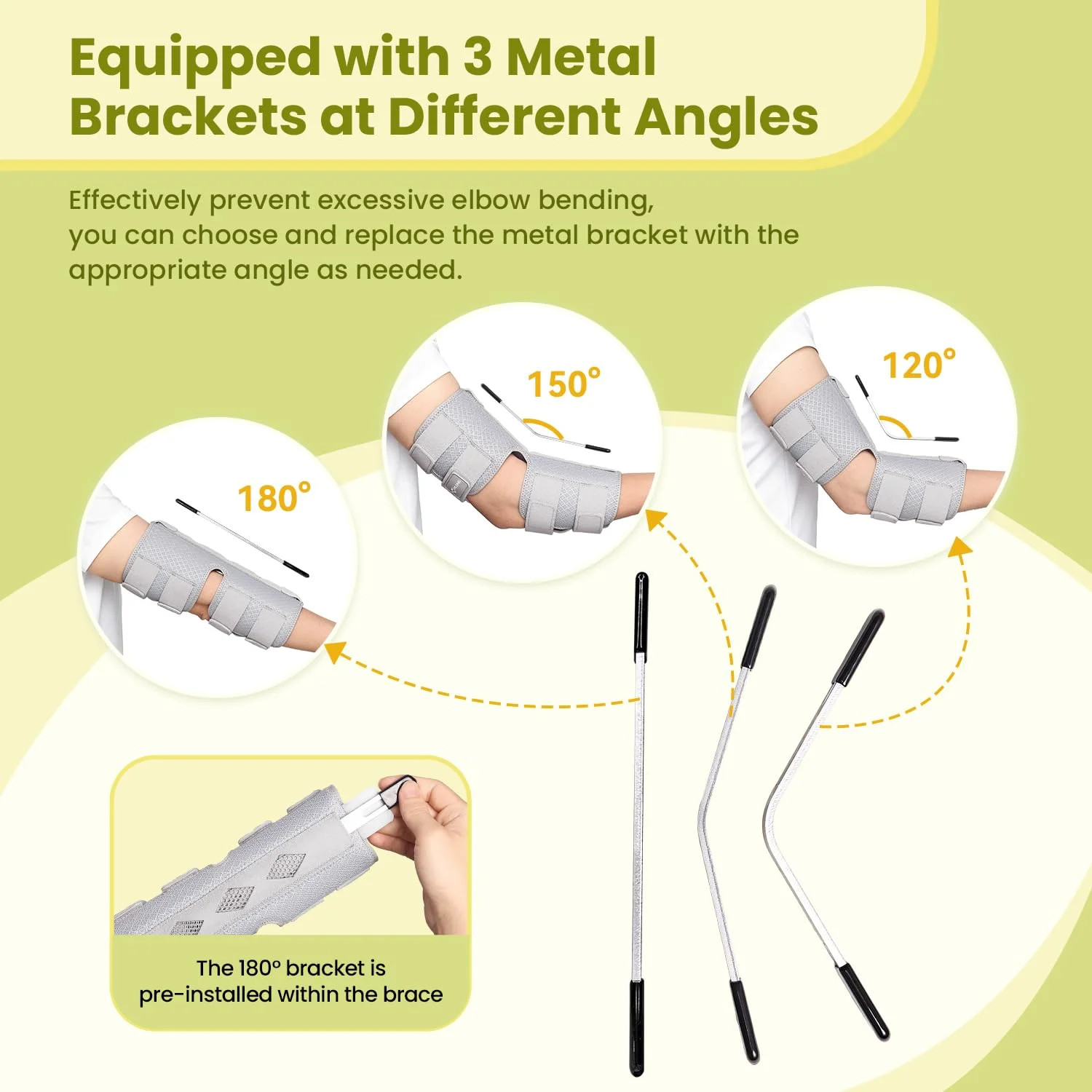 Cubital Tunnel Syndrome Elbow Brace Splint for Ulnar Nerve Entrapment, suitable