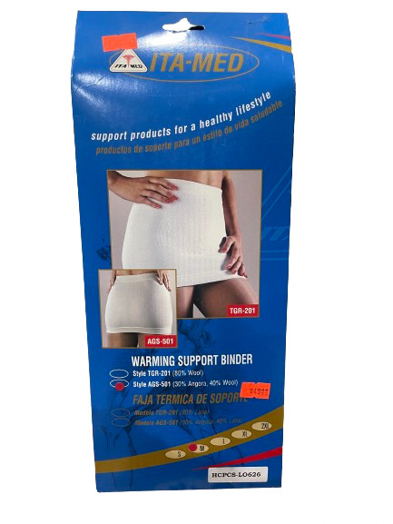 BRAND NEW – ITA-MED ABDOMINAL WARMING SUPPORT BINDER.