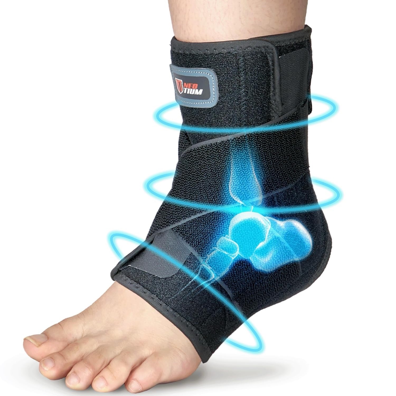 NeoTium Ankle Brace for Women & Men with Hot & Cold Pack – Adjustable Size S-M