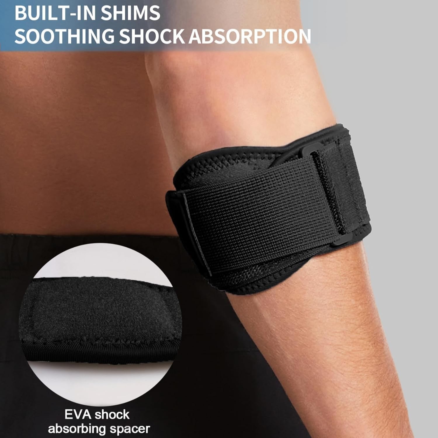 Double Wrap Elbow Brace for Men and Women, Elbow Support Arm Strap for Tendoniti