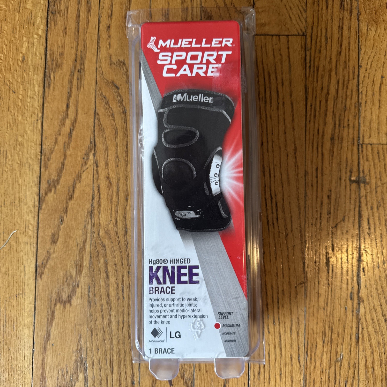 Mueller HG80 Knee Brace Precision Knee Support Sleeve, New, LARGE, 15”-18”