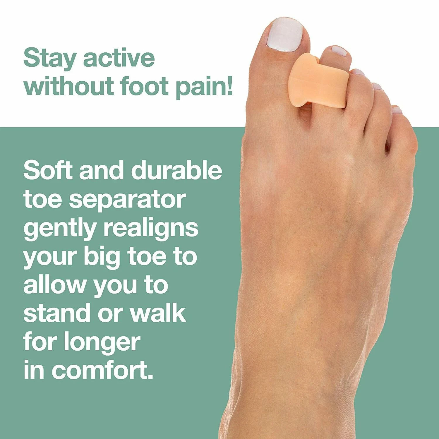 Toe Corrector Bunion Straightener 4 Single Loop Spacers Separators Foot