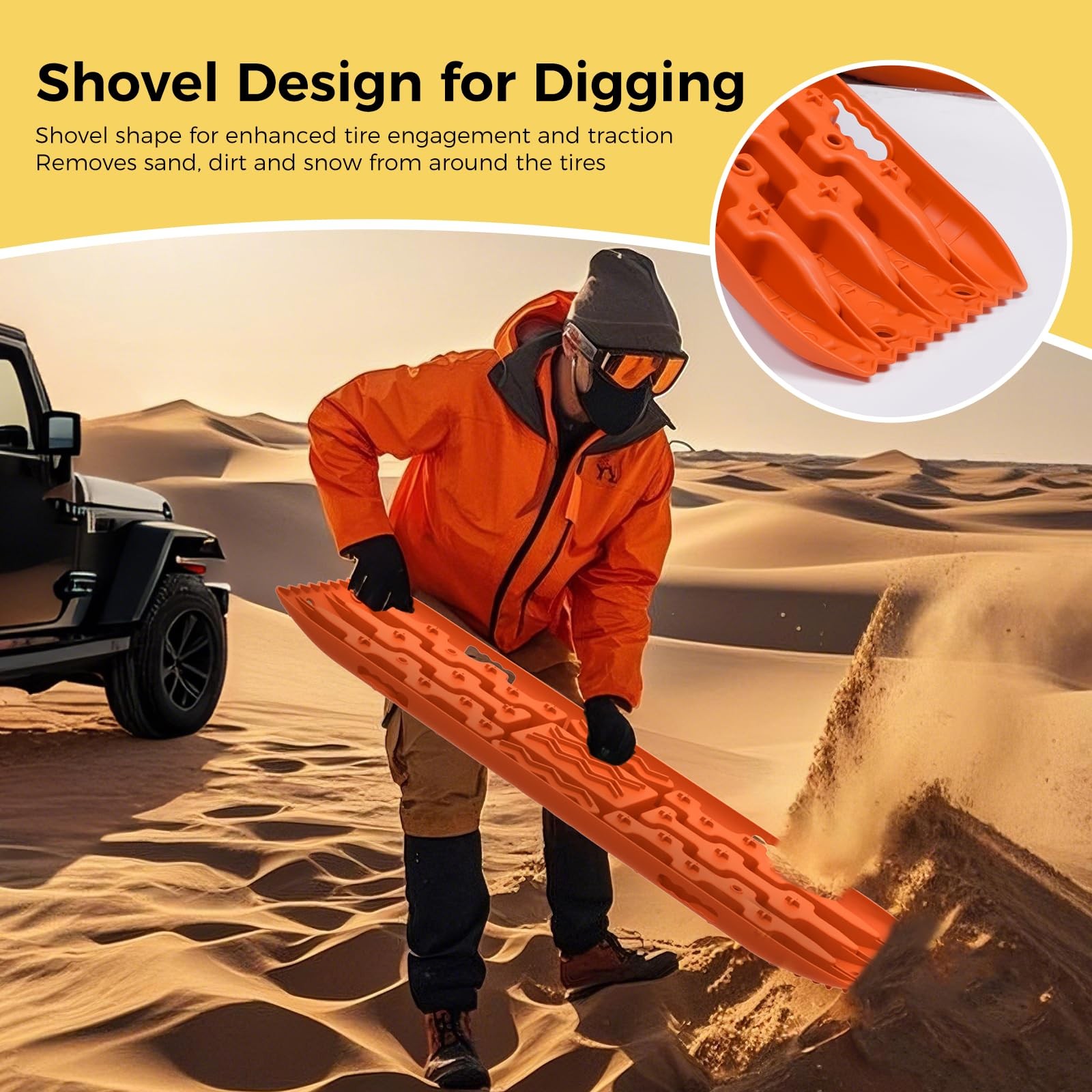 10 TON Traction Boards, Recovery Tracks Mat for Off-Road Vehicles/SUVs/Cars/J…