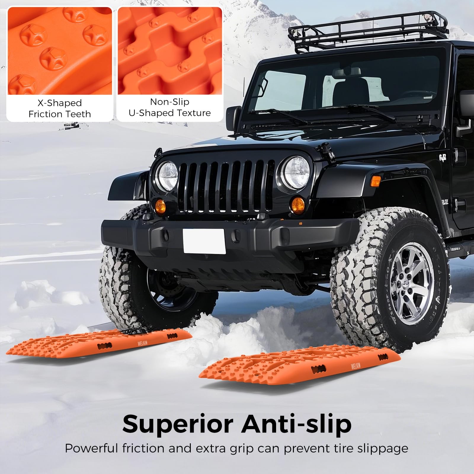 10 TON Traction Boards, Recovery Tracks Mat for Off-Road Vehicles/SUVs/Cars/J…