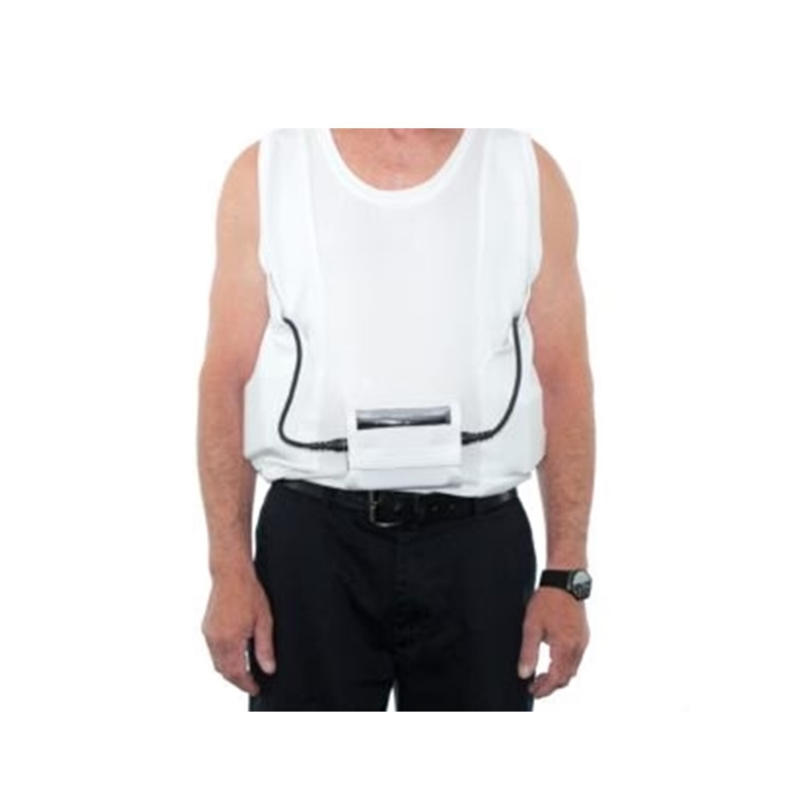 LVAD HeartMate Men’s Tank Top – Comfortable White Tops for LVAD Wear, S to 3XL