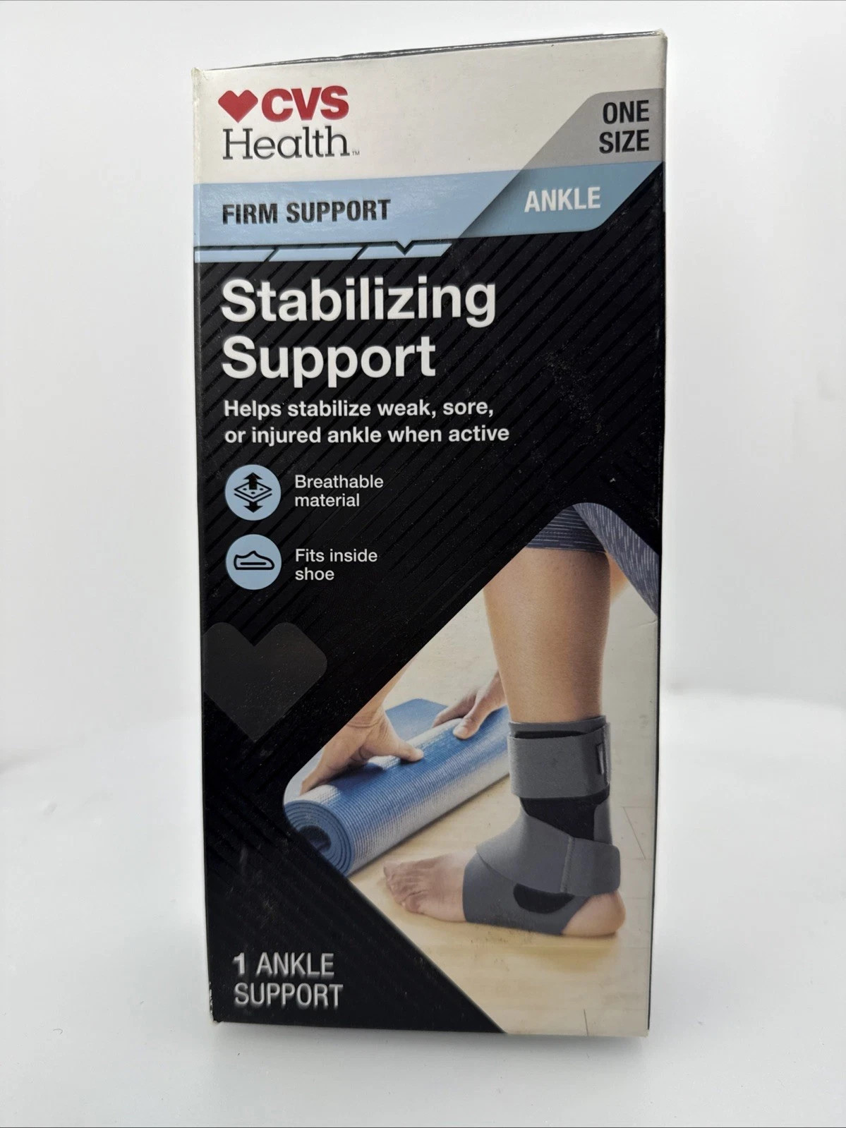 CVS Health Ankle Stabilizing Support Brace Firm Support One Size NEW