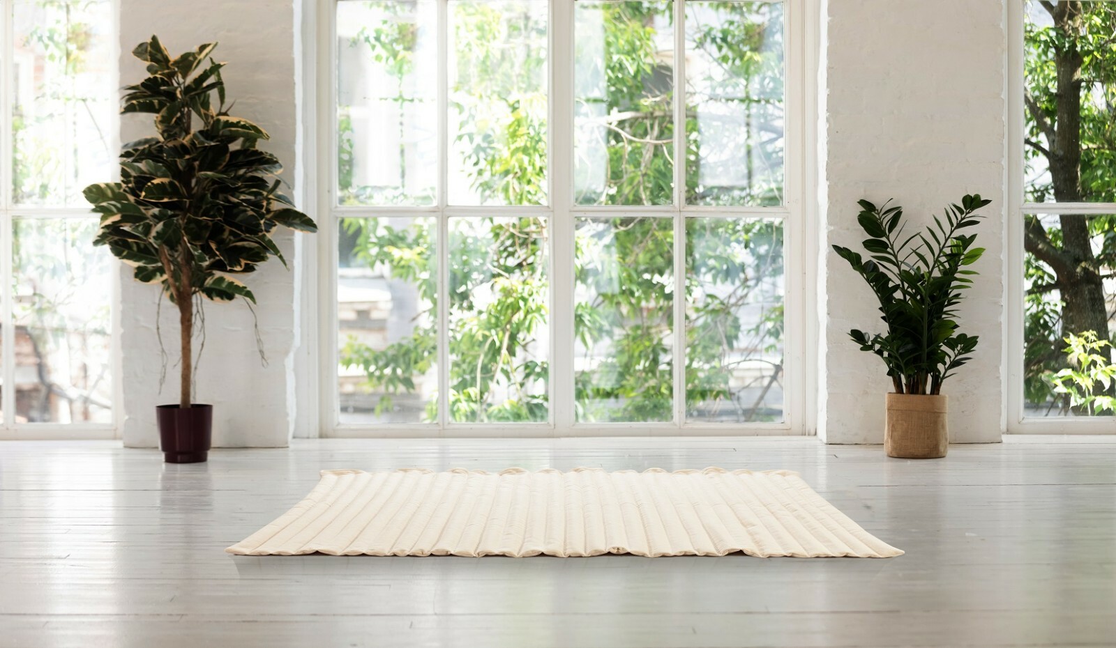 VEGAN Mat Mattress BREATHABLE cotton Filled with charlock mustard seeds 70/100