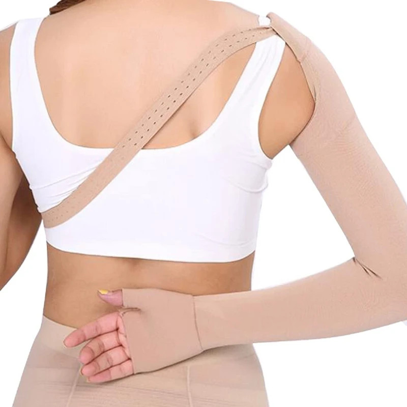 Post Mastectomy Compression Arm Sleeve Anti Swelling Elbow Palm Support Lymphede