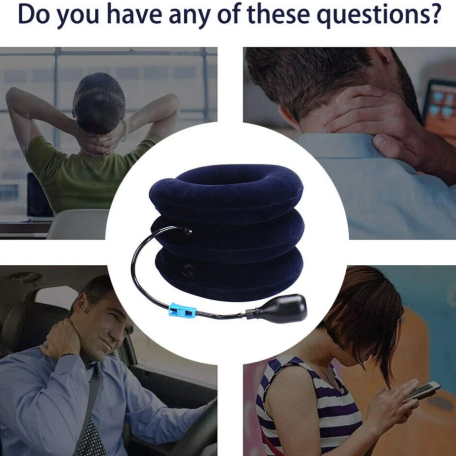 Cervical Neck Traction Device Collar Brace Support Pain Relief Stretcher Therapy