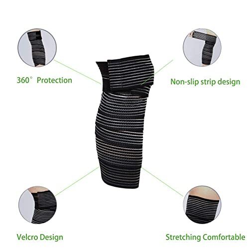 Elastic Knee Wrap Compression Bandage Support for Legs,Plantar Fasciitis, 1-Pack