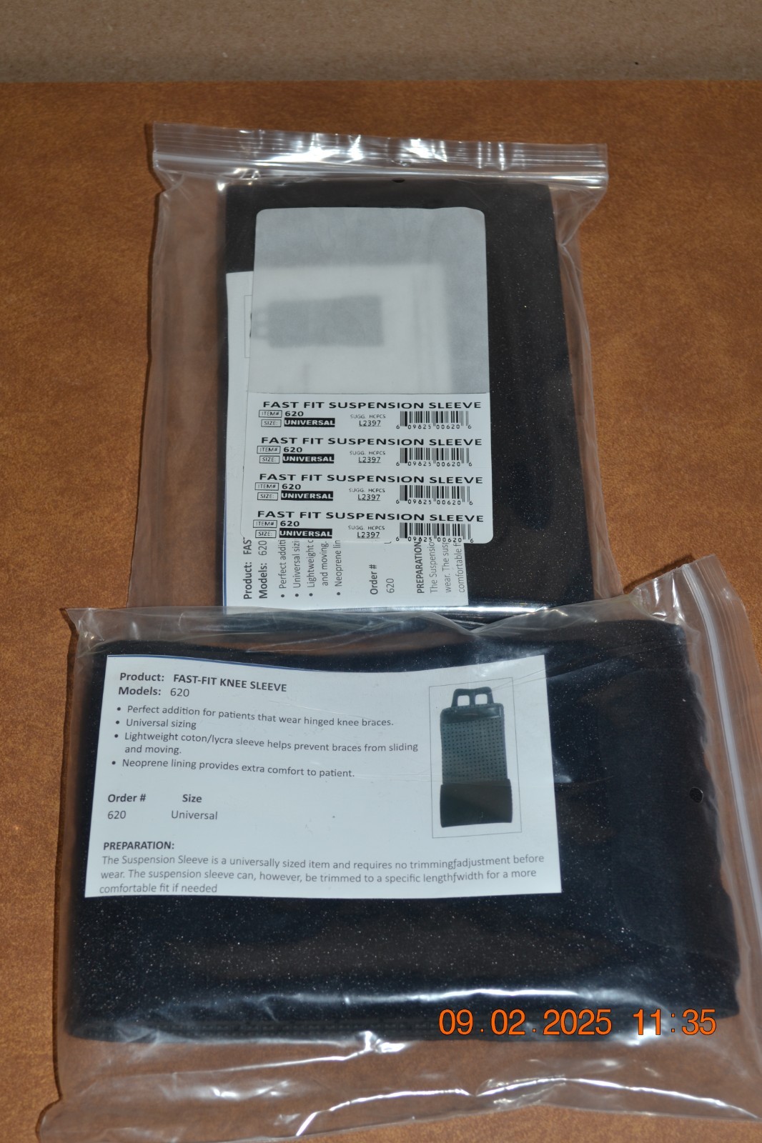 2 Advanced Ortho The Fast Fit Universal Knee Sleeve L2397 Model 620
