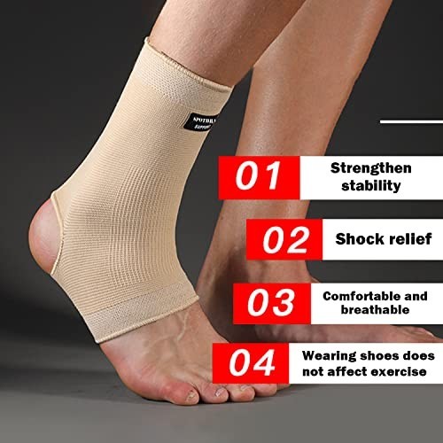 Ankle Brace Compression Sleeve(2 PACK),Breathable Ankle Support For Men Women…