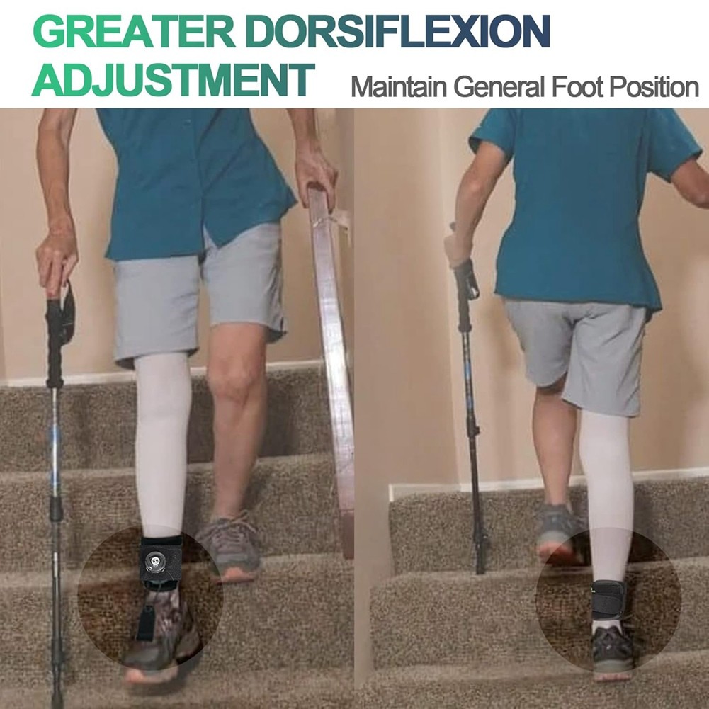 Drop Foot Brace with Reel-Adjust Dorsiflexion Drop Foot Support Lifting 3469