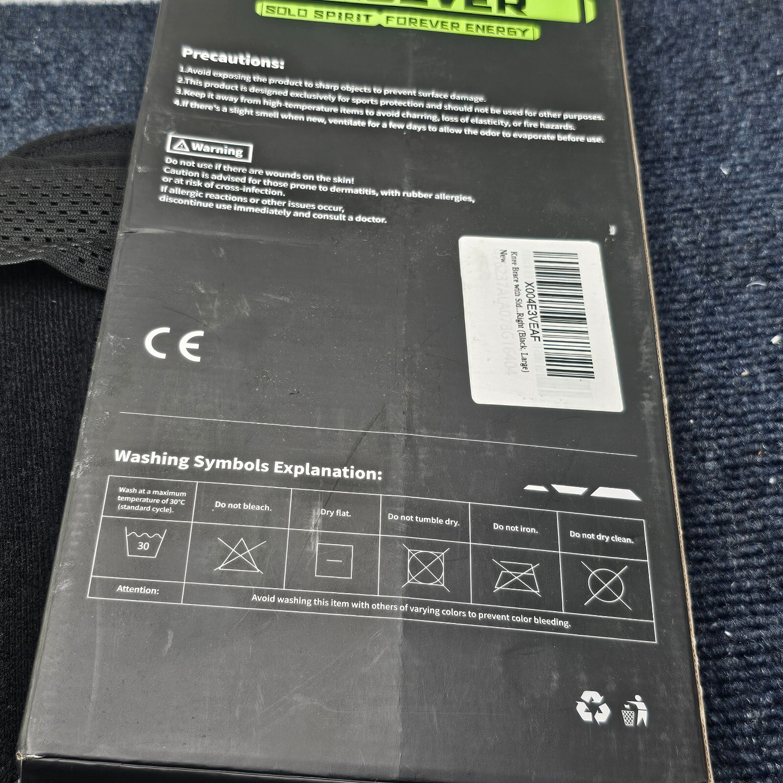 Soloever Knee Brace with Side Stabilizers for Women and Men Large