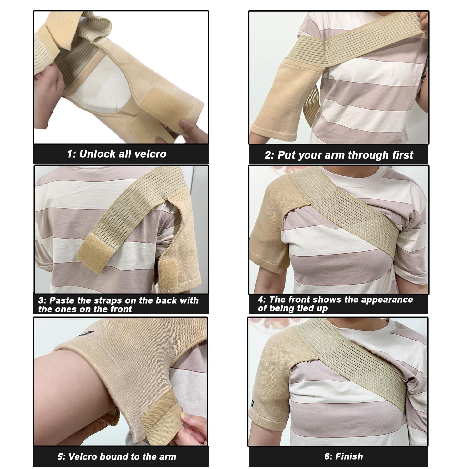 SPOBTRACE Shoulder Brace For Torn Rotator Cuff For Men Women, Adjustable Shou…