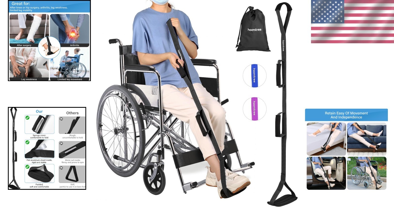 Rigide 43-Inch Leg Lifter Strap with Padded Handles – Essential for Recovery