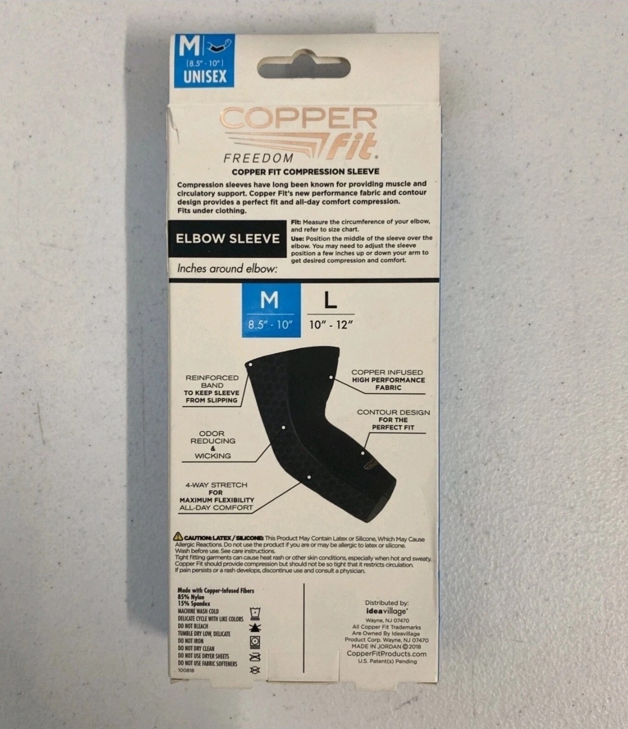 Copper Fit Freedom Compression Elbow Sleeve Medium 8.5-10in Support Brace NIB