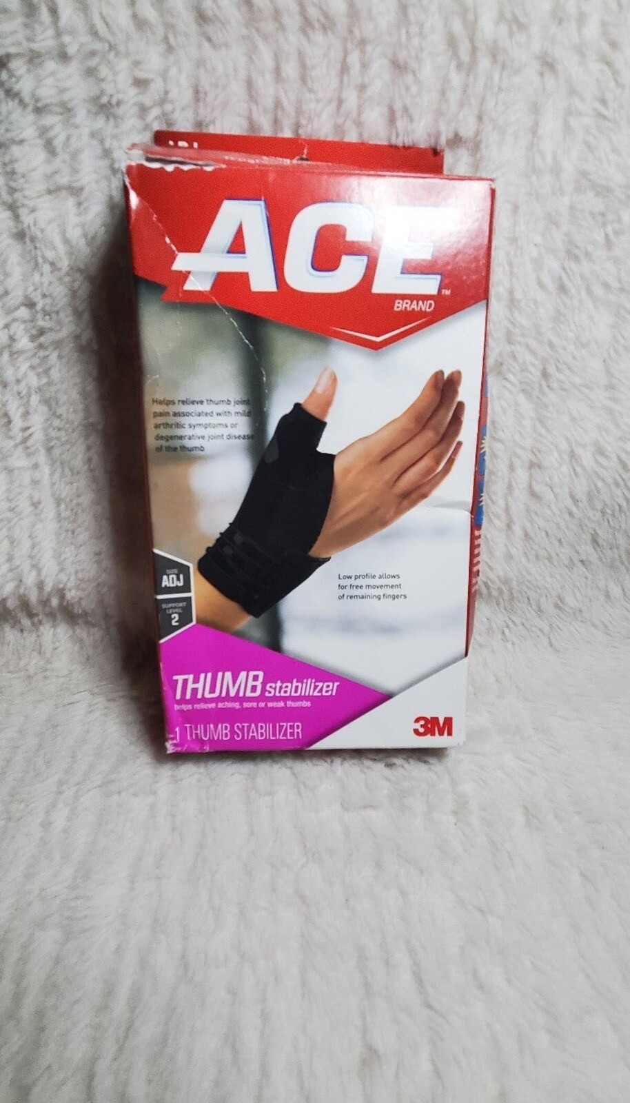ACE Deluxe Thumb Stabilizer, Adjustable, Black, 1/Pack