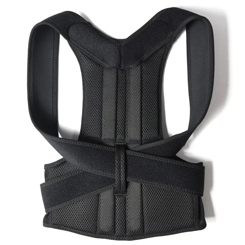 Adjustable Posture Corrector Back Support Shoulder Brace Belt Men Women Black
