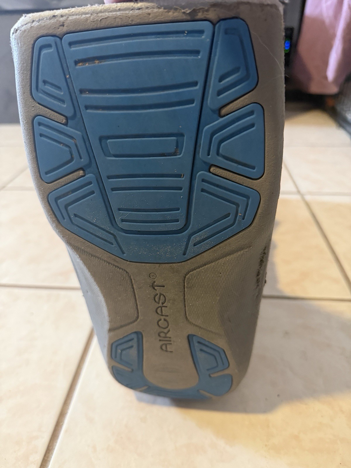Breg Genesis Walking Boot Sz L Gray Full Shell Pump 3 Strap Post-Op Orthopedic