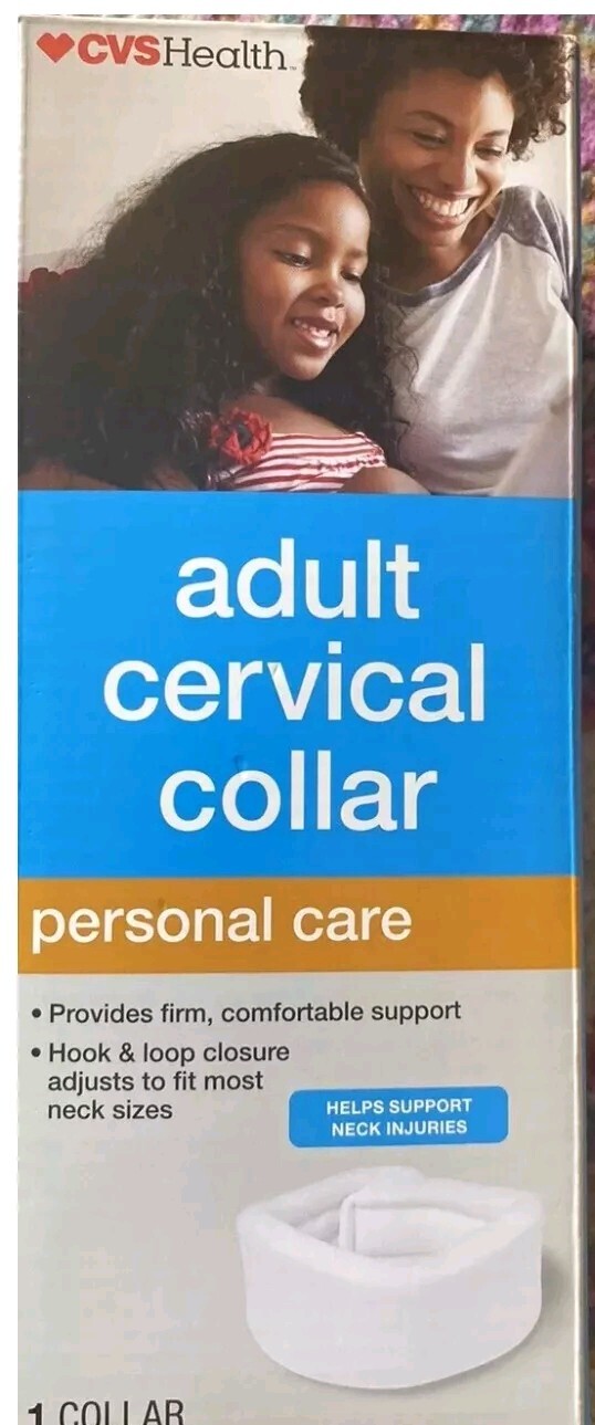 CVS Adult Adjustable Cervical Collar, One Size Fits All, New in Package