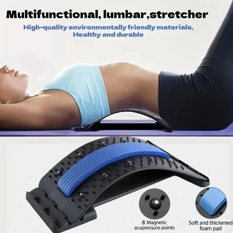 Back Stretcher Spine Board Pain Relief Lumbar Support Corrector Adjustable Ortho