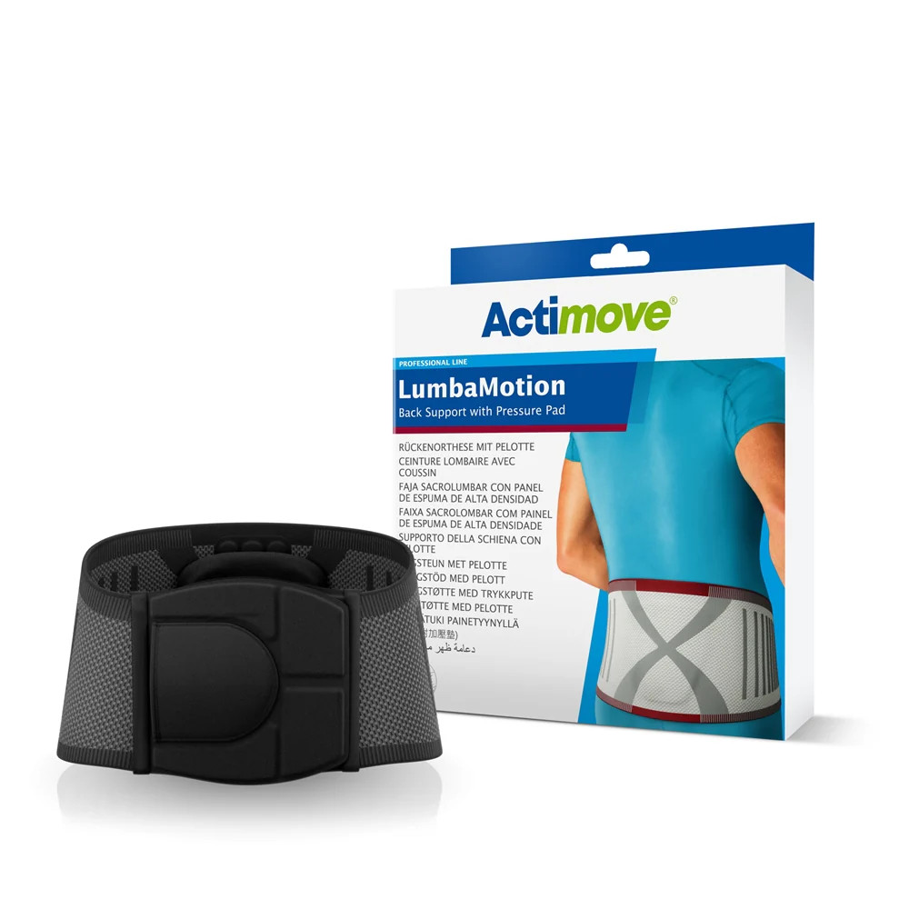 Actimove LumbaMotion Back Support with Pressure Pads (Size: M) Charcoal