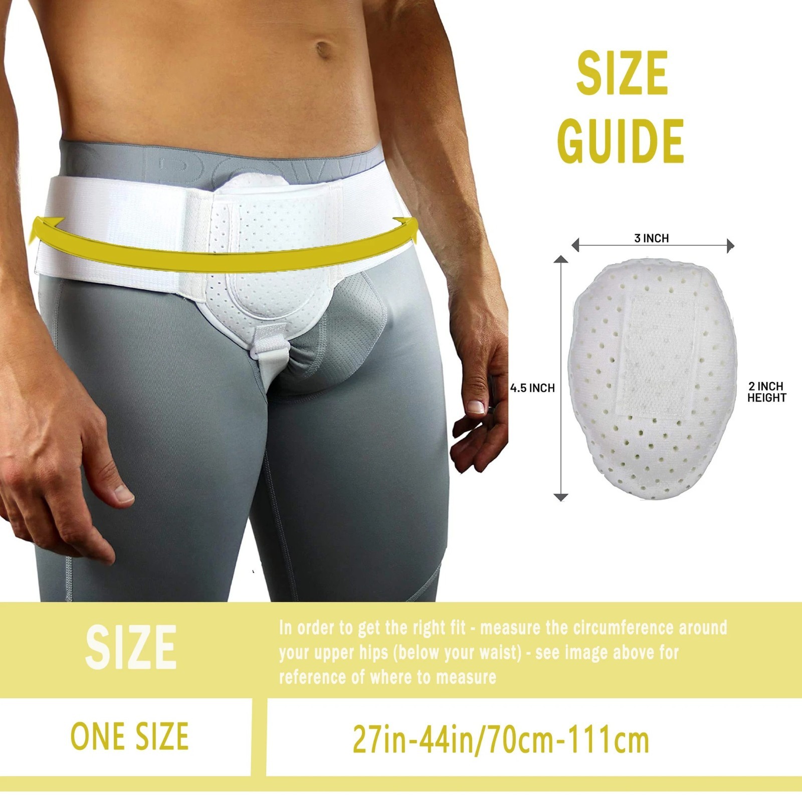Inguinal Hernia Belt Medical Support Truss Brace Left Right Groin Guard Men