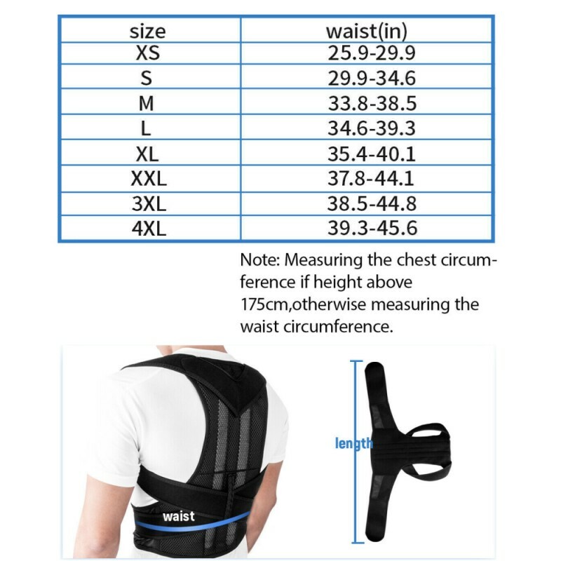 Adjustable Posture Corrector Corset Back Brace Support Shoulder Straightener US