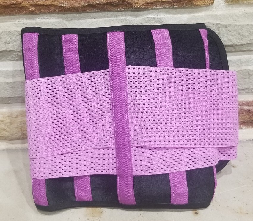 Women’s Small Neoprene Low Back Brace – Black with Purple Accents