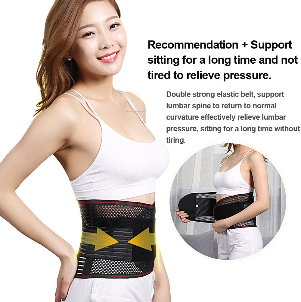 Adjustable Waist Trainer Belt Lower Back Brace Spine Support Waist Lumbar Belt