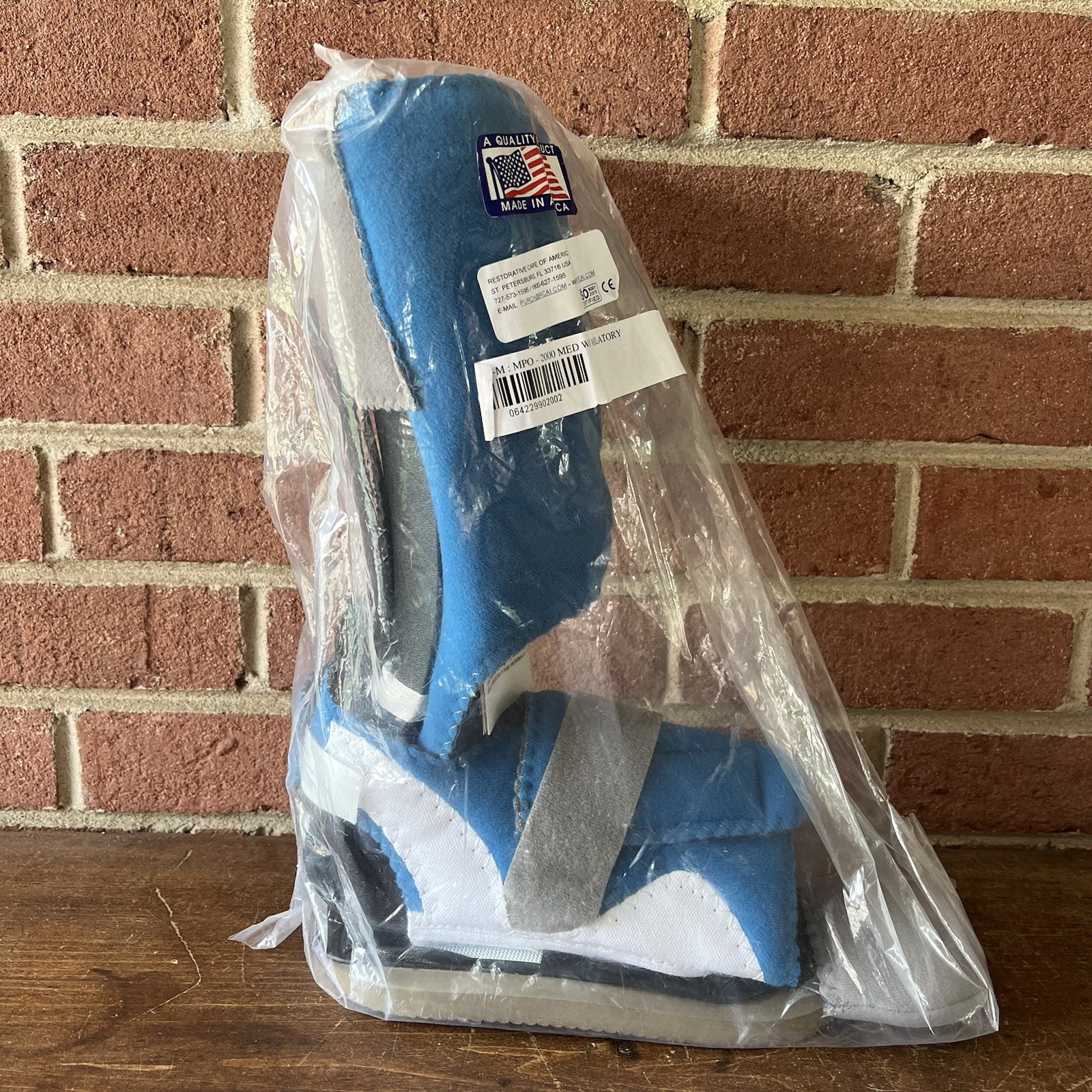 RCAI Foot Drop Splint MPO 2000 Size M Medium Hook & Loop Closure Left or Right