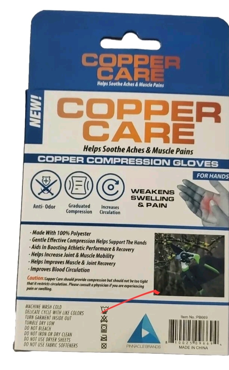 Copper Arthritis Compression Gloves Hand Support Pain Relief Joint NEW 2 Boxes