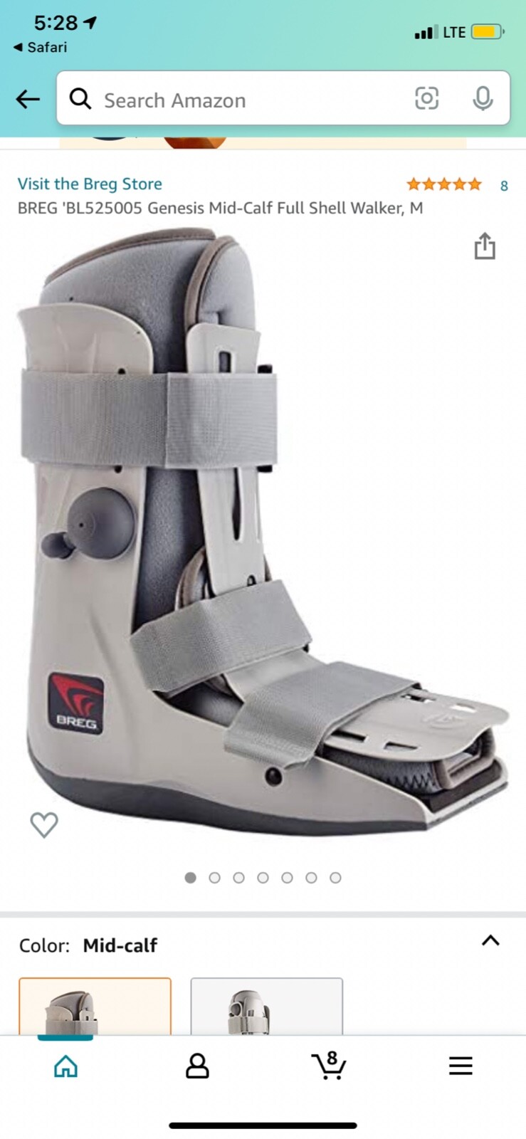 BREG Mid-Calf Full Shell Walker Boot