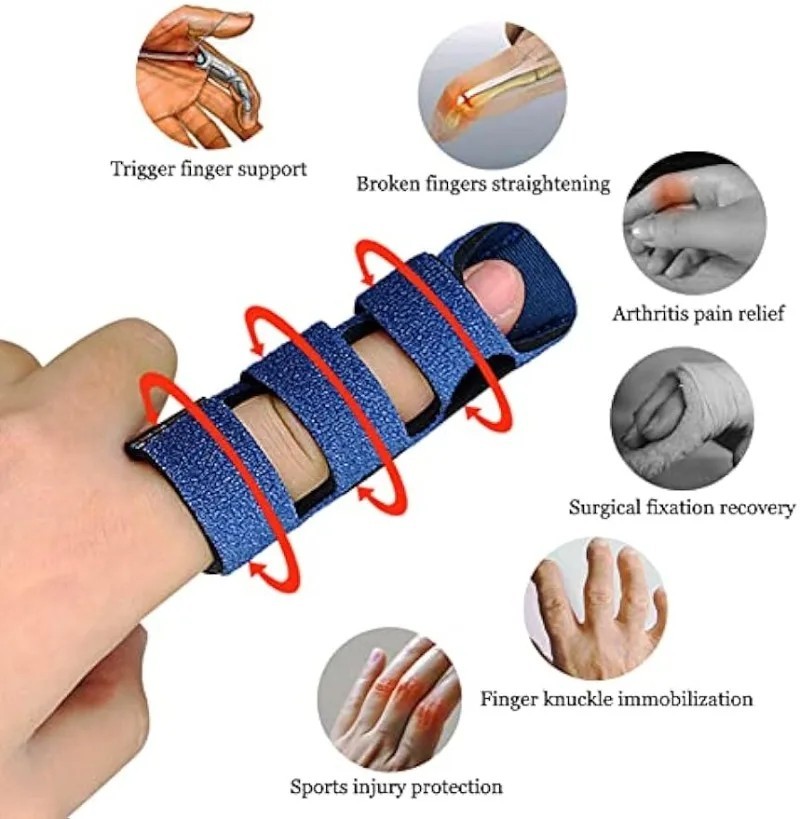 4 pcs Trigger Finger Splint , Finger Brace for Straightening or Support