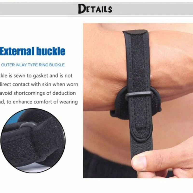 Adjustbale Elbow Support Pad, Adjustable 1PCS for Home Travel (Black)