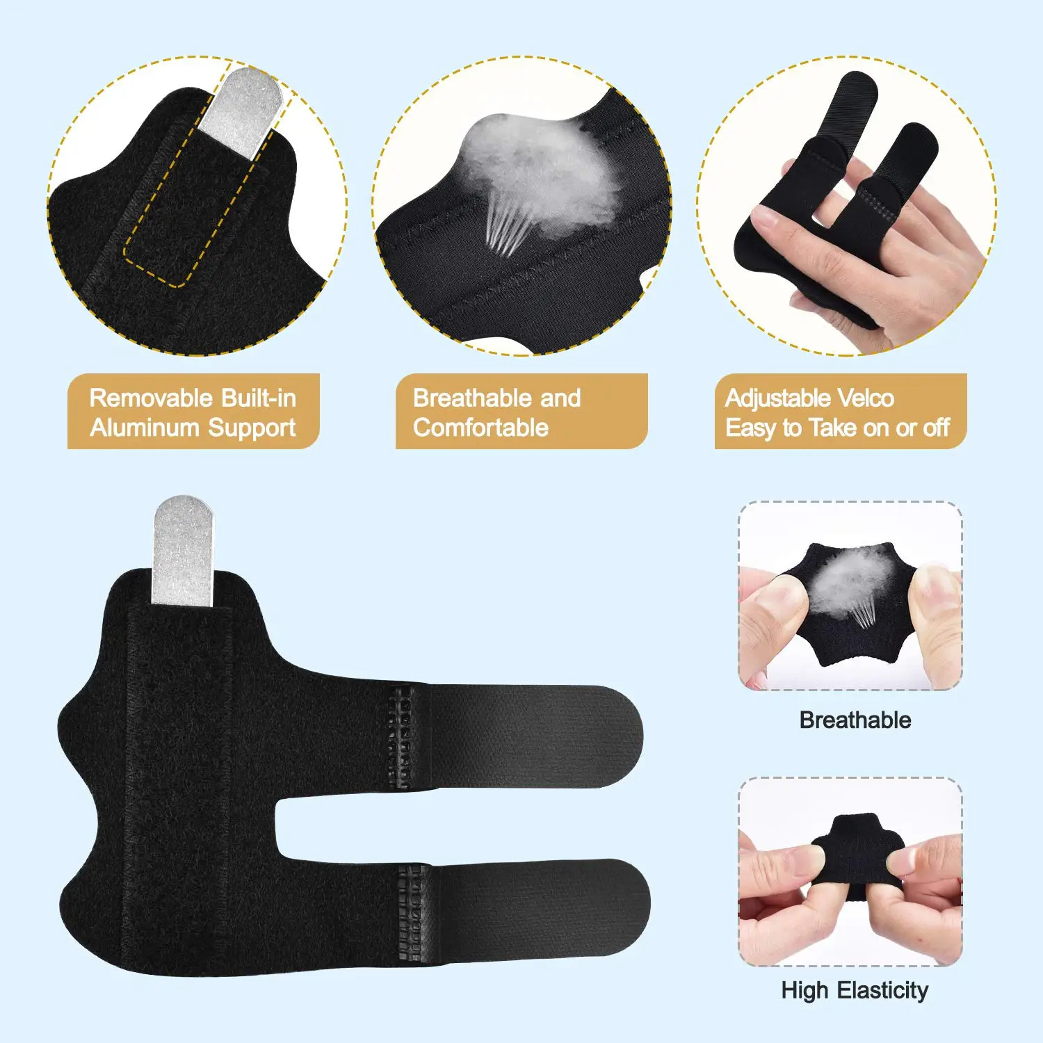 Trigger Finger Splint Fixing Brace Adjustable Straighten Sprain Dislocation