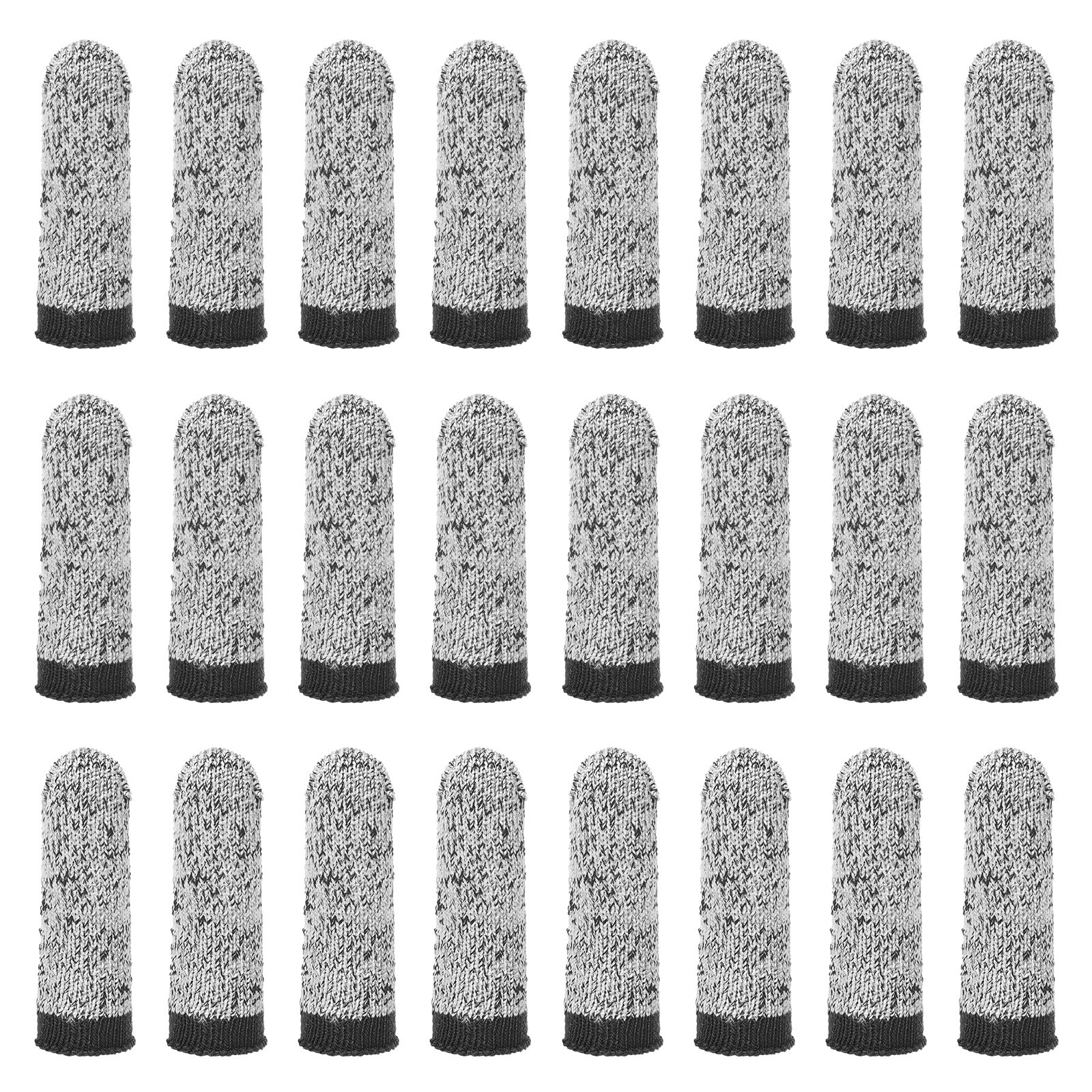 24-Pack Protective Cutting Fingers, Finger Covers [Grey Black]