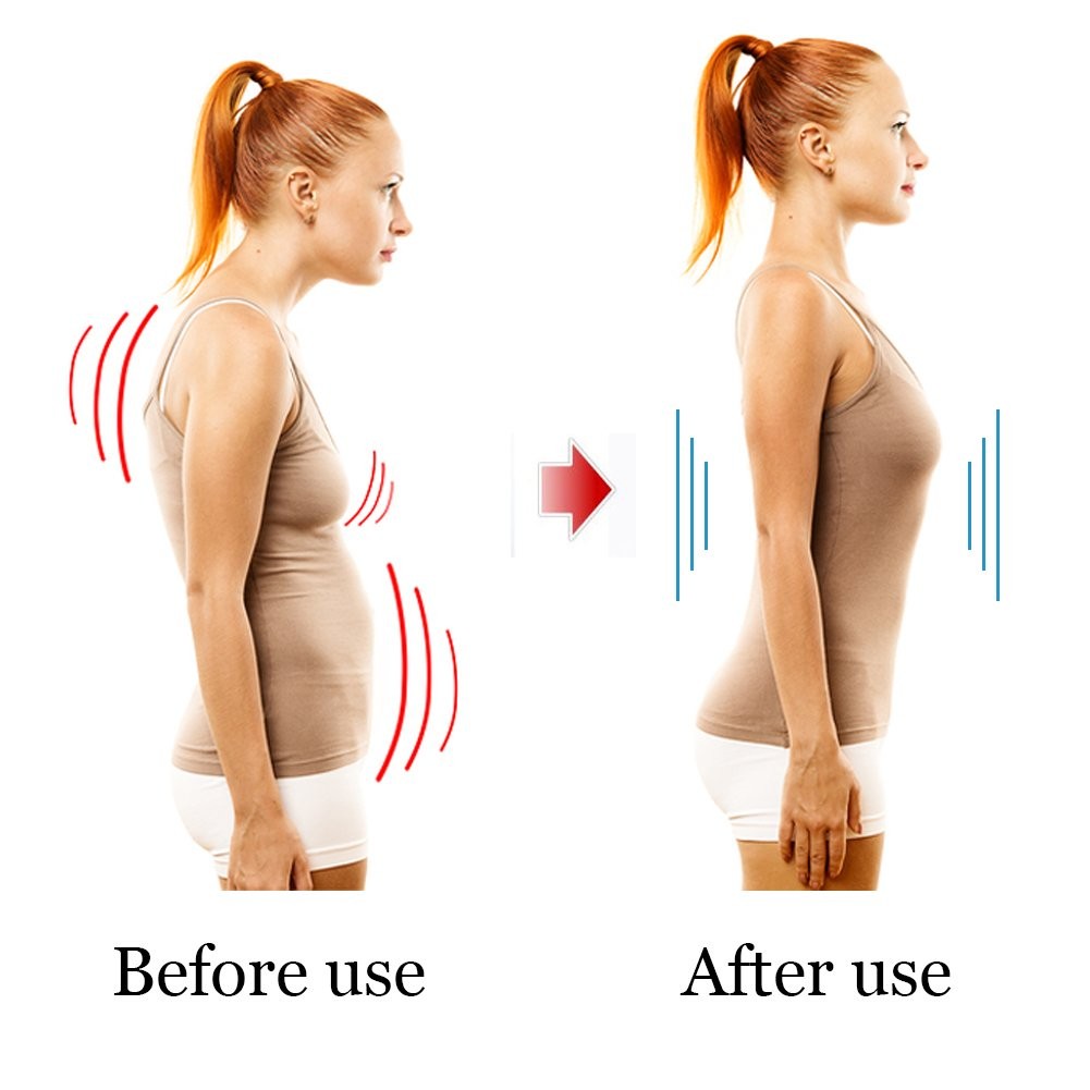 MOHUACHI Thoracic Back Brace Posture Corrector- Magnetic XX-Large, Black