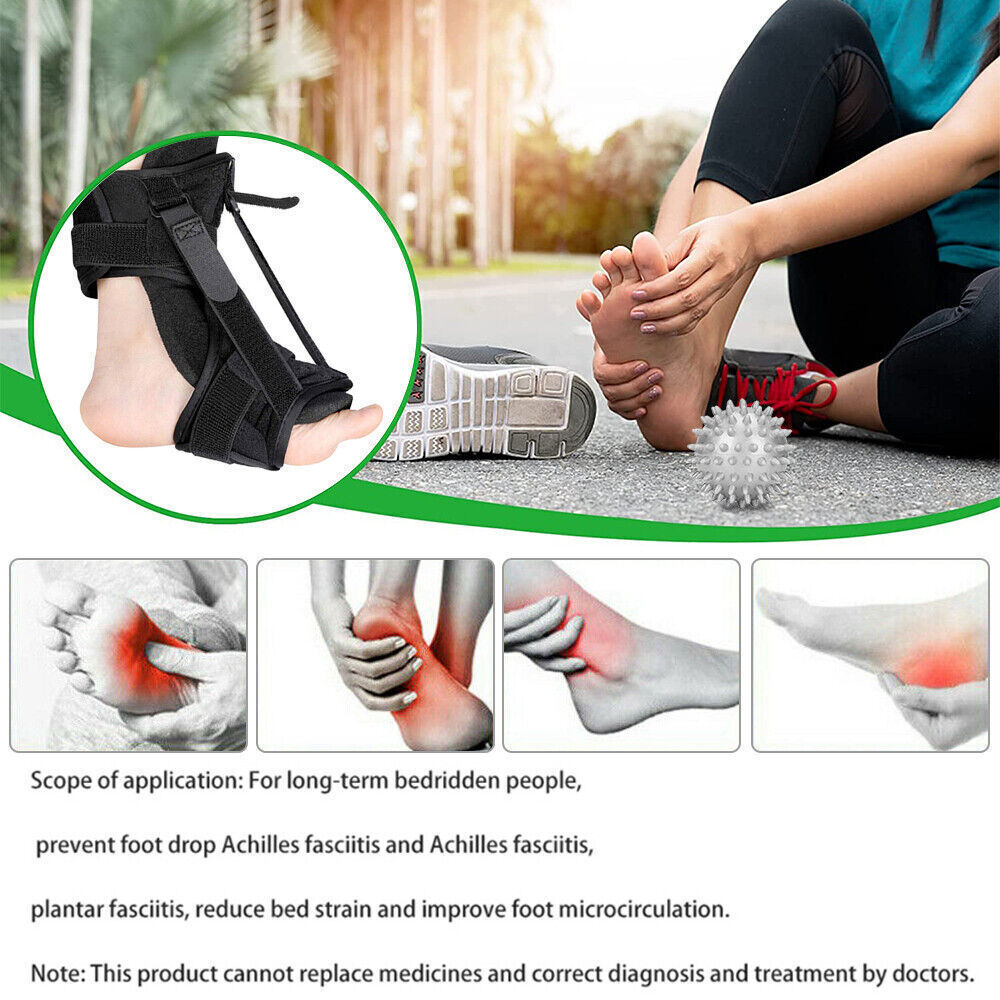 Plantar Fasciitis Night Splint Adjustable Ankle Brace Foot Drop Orthotic Brace